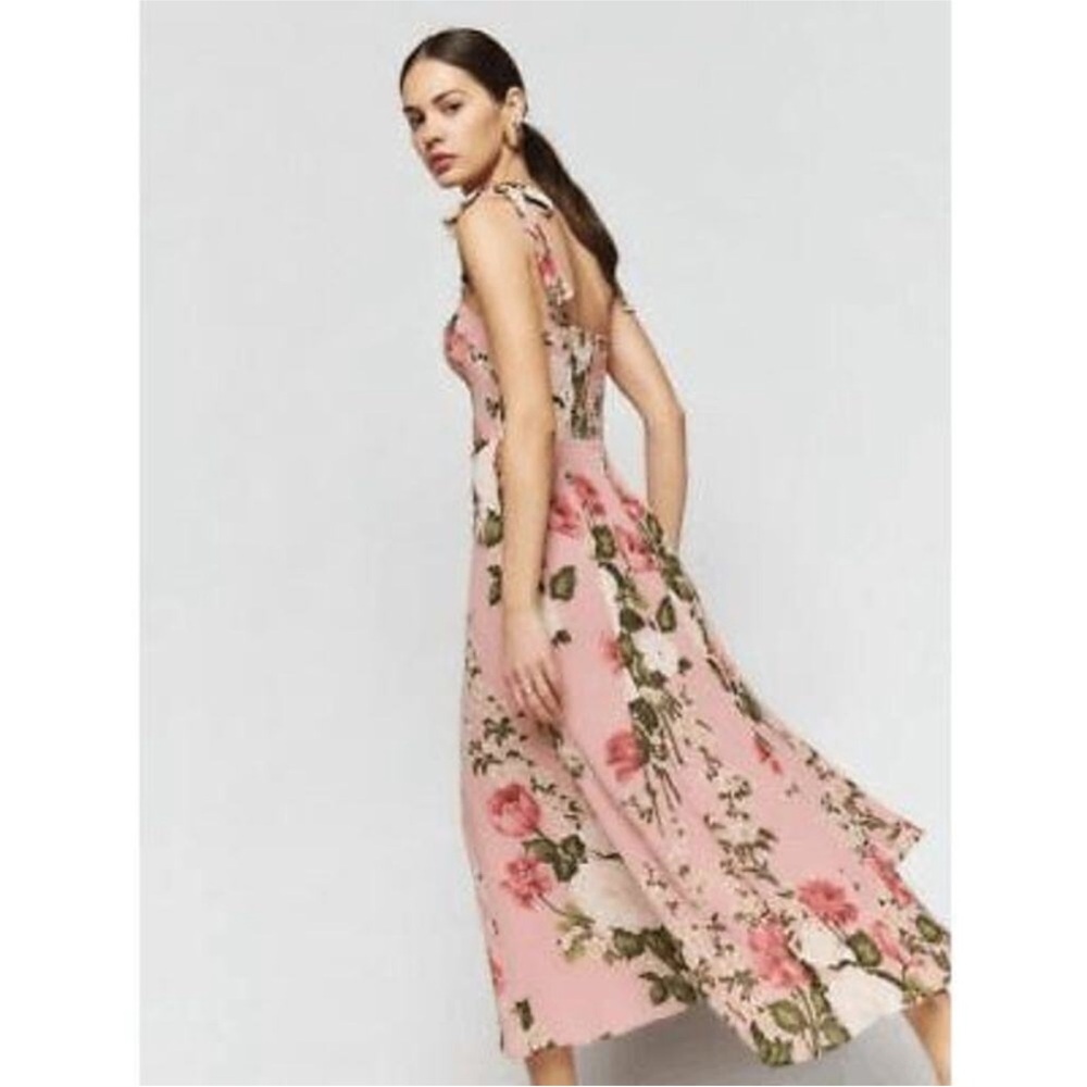 Reformation  Nadira Dress Rose Garden Size 0
